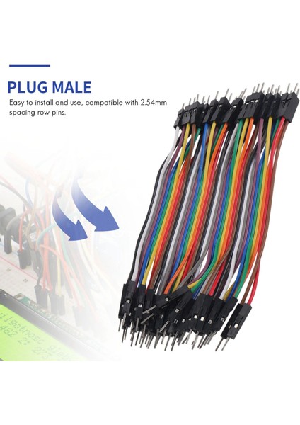 40 x 10 cm Breadboard Plug Erkek - Erkek Atlama Kabloları Kablolar (Yurt Dışından) fiyatları