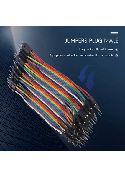 40 x 10 cm Breadboard Plug Erkek - Erkek Atlama Kabloları Kablolar (Yurt Dışından) fırsatları