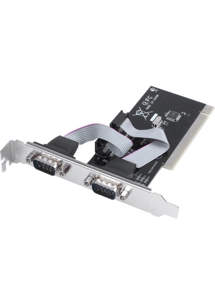 2 Bağlantı Noktalı Pcı Seri RS232 Db9 Adaptör Kartı Denetleyici Desteği - Bilgisayar Kartı Siyah + Gümüş (Yurt Dışından) fiyatları