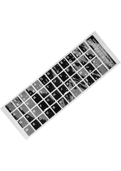 Beyaz Harfler Fransız Azerty Klavye Sticker Dizüstü Pc Için Kapak Siyah (Yurt Dışından) fiyatları