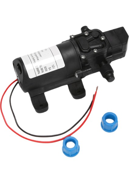 Siyah Dc 12V 60W Yüksek Basınçlı Mini Membran Su Pompası Otomatik Kapanma 5l / Dak (Yurt Dışından)
