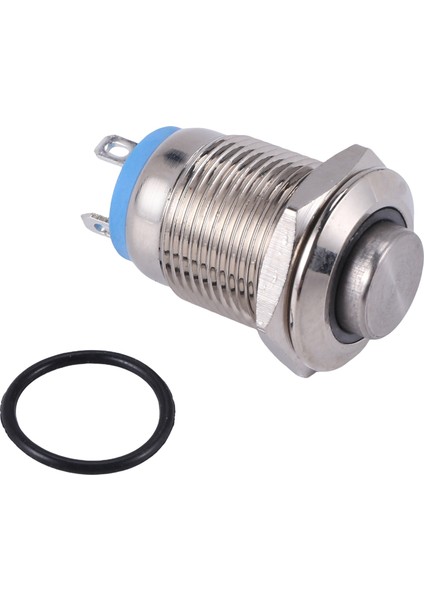 3V Basmalı Düğme Anahtarı Kapı Zili Düğmesi Mavi LED 12 mm Gümüş (Yurt Dışından)