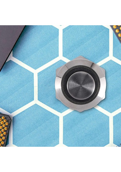 3V Basmalı Düğme Anahtarı Kapı Zili Düğmesi Mavi LED 12 mm Gümüş (Yurt Dışından) fırsatları