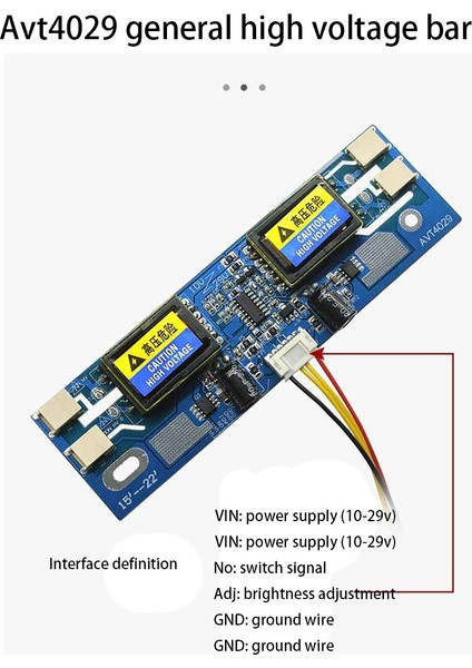 4 Lamba Evrensel Yüksek Basınç Kurulu Ccfl Inverter Küçük Ağız 10 V-29 V Çıkış 15-22 Inç LCD Ekran Monitör (Yurt Dışından) fırsatları