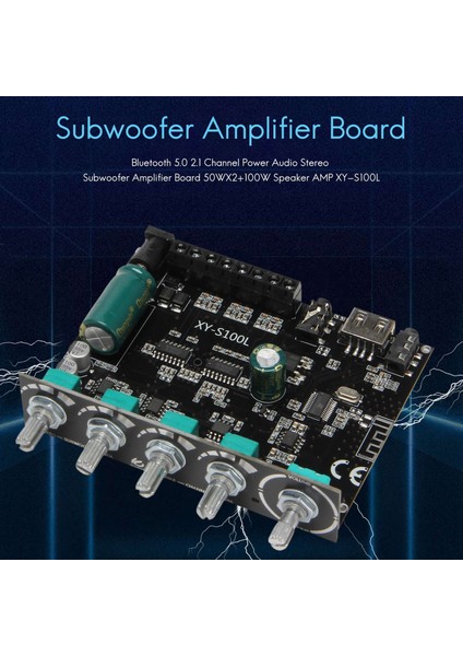 Bluetooth 5.0 2.1 Kanal Güç Ses Stereo Subwoofer Amplifikatör Kartı 50WX2+100W Hoparlör Amp XY-S100L (Yurt Dışından) fırsatları
