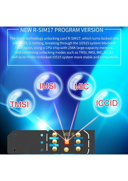 13PRO, 13, 13MINI, 12, 11, Xs Max, Xs, Xr, X, 8, 7 Için Kapasiteye Özel Kilit Açma Kartı Etiketi R-SIM17 (Yurt Dışından) modelleri