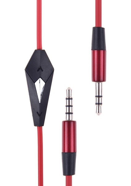 3.5mm Erkek - Erkek Stereo Aux Kayıt Araba Mic Ses Kablosu Kulaklık Bağlantı Kablosu (Renk: Kırmızı Siyah) (Yurt Dışından) fiyatları