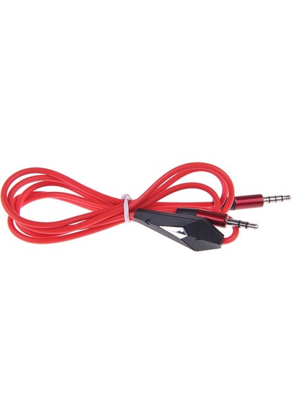 3.5mm Erkek - Erkek Stereo Aux Kayıt Araba Mic Ses Kablosu Kulaklık Bağlantı Kablosu (Renk: Kırmızı Siyah) (Yurt Dışından) modelleri