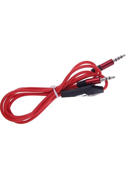 3.5mm Erkek - Erkek Stereo Aux Kayıt Araba Mic Ses Kablosu Kulaklık Bağlantı Kablosu (Renk: Kırmızı Siyah) (Yurt Dışından) fırsatları
