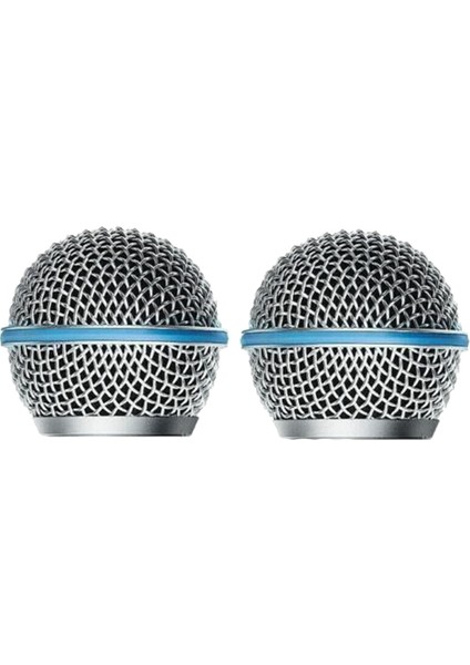 2 Adet Mikrofon Izgara Mic Grille Yedek Mic Ball Head Mesh BETA58A SM58 PGX24 SLX24 (Yurt Dışından)