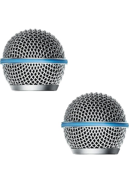 2 Adet Mikrofon Izgara Mic Grille Yedek Mic Ball Head Mesh BETA58A SM58 PGX24 SLX24 (Yurt Dışından)