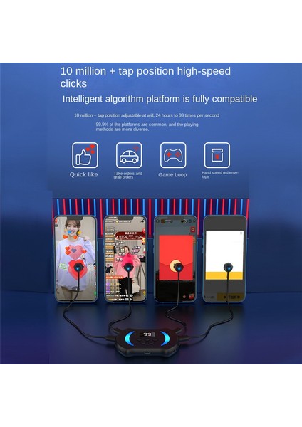 Cep Telefonu Ekranı Otomatik Tıklayıcı Ayarlanabilir Bağlantı Fiziksel Simülasyon Parmak Tıklama Cihazı Ekranı Otomatik Tıklayıcı-A (Yurt Dışından)