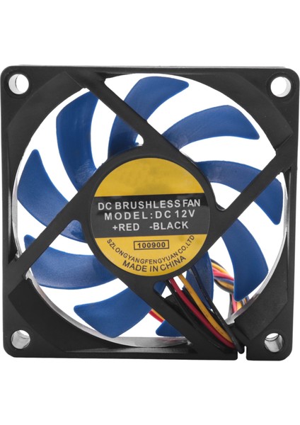 12V Dc 32 70MM 4-Pin Bilgisayar Kasası Cfm Pwm Cpu Pc Fanı Mavi ve Siyah (Yurt Dışından)