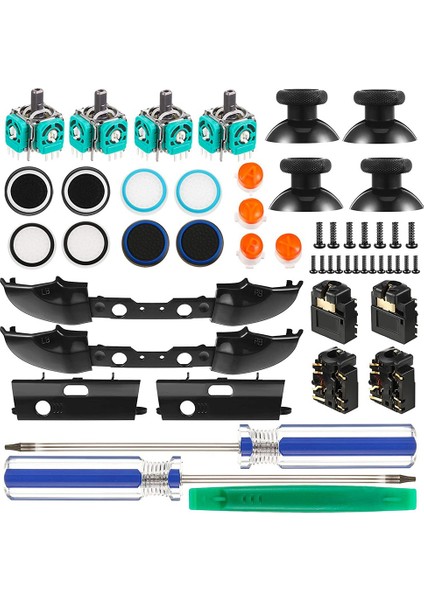 Yedek Oyun Denetleyicisi Kiti, Kontrol Çubukları Sapları Kapağı, Joystick,, Abxy Düğmeleri, One S Denetleyici 1708 Için (Yurt Dışından)