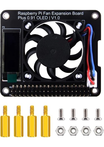 Model B Için Fan Şapkası, 0.91 Inç OLED Ekranlı Pwm Fan Gpıo Genişletme Kartı Için (Yurt Dışından)