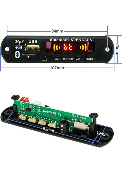 USB Mp3 Modülü Bluetooth 12 V Mp3 Wma Dekoder Kurulu Ses Modülü Fm Aux USB Tf Radyo Araba Için Uzaktan Müzik Hoparlör (Yurt Dışından)