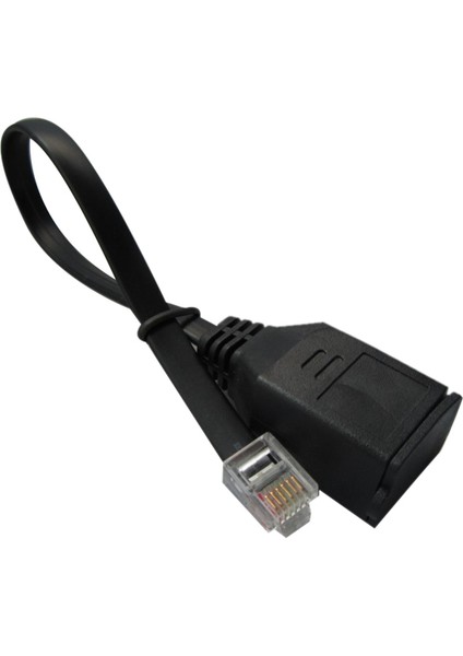 RJ11 6P6C Telefon Uzatma Kablosu 6P6C Erkek - Dişi Kablo Telefon Aksesuarları Için Toz Kapaklı (Yurt Dışından)