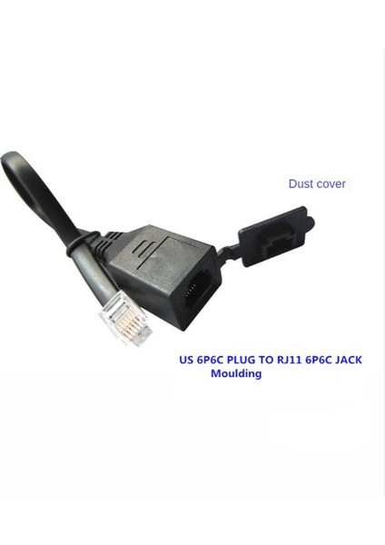 RJ11 6P6C Telefon Uzatma Kablosu 6P6C Erkek - Dişi Kablo Telefon Aksesuarları Için Toz Kapaklı (Yurt Dışından) modelleri