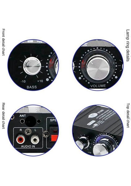 2-Channel 30W Araba Dijital Güç Bluetooth Ses Amplifikatörü 12V Hifi Stereo Mini Ev Ses Amplifikatörü Araba Ev Için (Yurt Dışından)