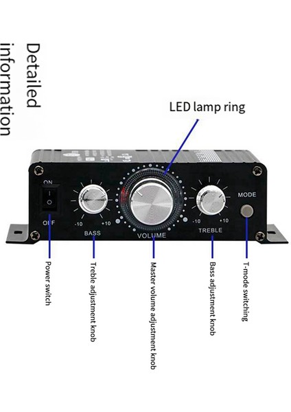 2-Channel 30W Araba Dijital Güç Bluetooth Ses Amplifikatörü 12V Hifi Stereo Mini Ev Ses Amplifikatörü Araba Ev Için (Yurt Dışından)