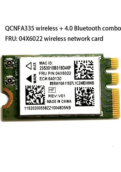 QCNFA335 Kablosuz Ağ Kartı, Ngff M2 Arayüzü 4.0 Bluetooth Kablosuz Ağ Kartı Destek Sistemi WIN7/WIN8/WIN10 (Yurt Dışından) fiyatları
