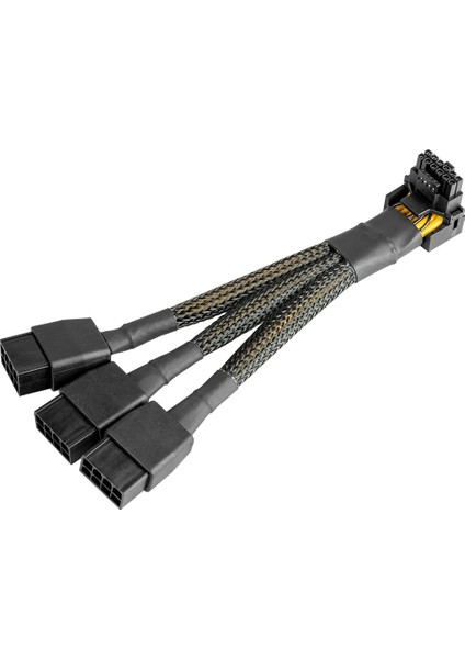 16PIN Gpu Kablosu - 3x 8 Pin Pcie Uzatma - 16AWG Pcıe 5.0 90 Derece Dik Açı 16 Pin 12+4pin Besleme Adaptörü(Tip A) (Yurt Dışından)