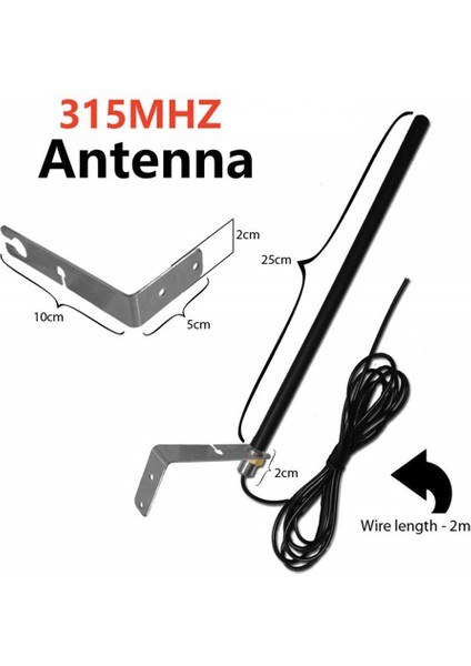 Evrensel 315 Mhz Anten Garaj Kapısı Için Radyo Sinyal Güçlendirici Tekrarlayıcı Açık Su Geçirmez 315 Mhz Kapı Kontrol Anteni (Yurt Dışından)