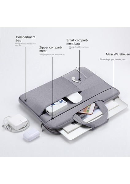 14 Inç Yüksek Kapasiteli Tablet Kol Çantası Taşınabilir Su Geçirmez Dizüstü Bilgisayar Kılıfı 14 Inç Dizüstü Bilgisayarı Taşımak Için Siyah (Yurt Dışından) fiyatları