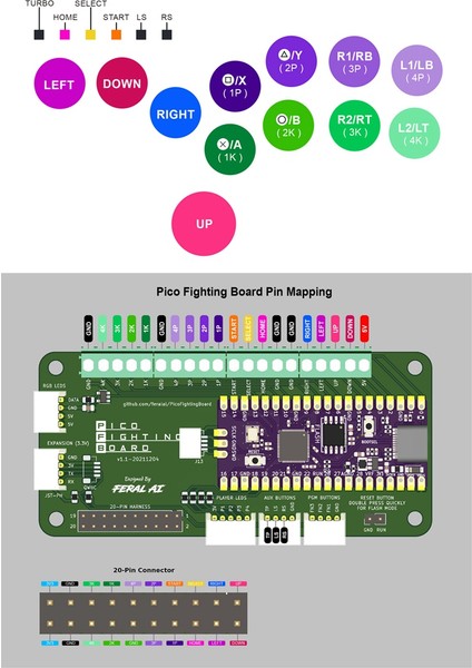 Raspberry V1.1A Pico Board GP2040 Konsol ve Pc Için Picoboot Klavye Dönüştürücü, 1 Adet (Yurt Dışından) fırsatları