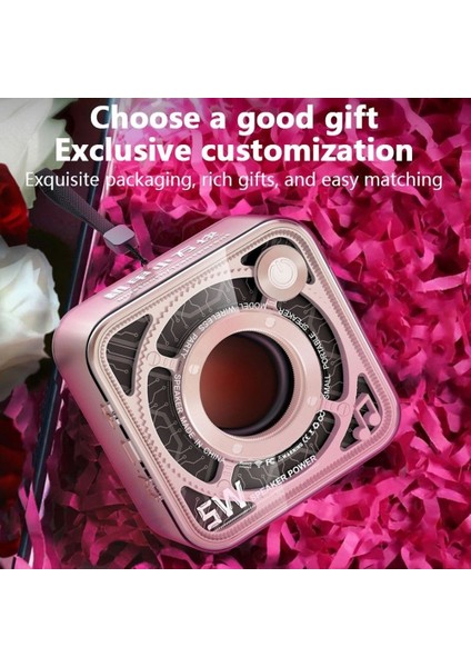 Şeffaf Bluetooth Hoparlör Mecha Stili Küçük Çelik Top Yüksek Çözünürlüklü Çağrı Taşınabilir Doğa Sporları Subwoofer-B (Yurt Dışından) fırsatları