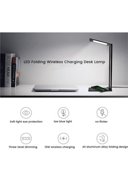 Kablosuz Şarj LED Masa Lambası 10 W Taşınabilir Dim Katlanabilir Masa Işık Göz Korumak Okuma Işığı Masa Lambası (Yurt Dışından) fiyatları