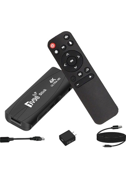 TV98 Tv Stıck 1g+8g ANDROID12.1 2.4g 5g Wifi Android Akıllı Tv Kutusu 4K 60FPS Set Üstü Kutu (Abd Plug) (Yurt Dışından)