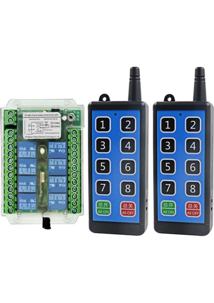 8 Kanal Kablosuz Rf Uzaktan Kumanda Anahtarı 12V/24V/36V 433MHZ Uzaktan Kontrol Kablosuz Uzaktan Motor Kontrol Anahtarı DC9V-72V (Yurt Dışından)