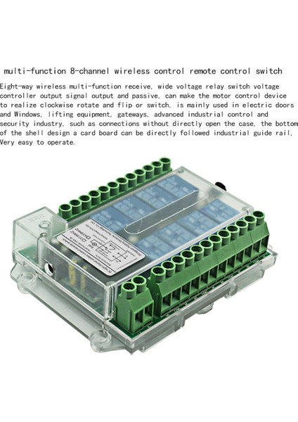 8 Kanal Kablosuz Rf Uzaktan Kumanda Anahtarı 12V/24V/36V 433MHZ Uzaktan Kontrol Kablosuz Uzaktan Motor Kontrol Anahtarı DC9V-72V (Yurt Dışından)