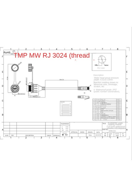 1 Adet RJ45 Erkek Kadın Su Geçirmez Uzatma Kablosu 8P8C Konnektör Ethernet Lan Uzatma Kablosu Panel Montaj, Hızlı Kilit (Yurt Dışından) modelleri