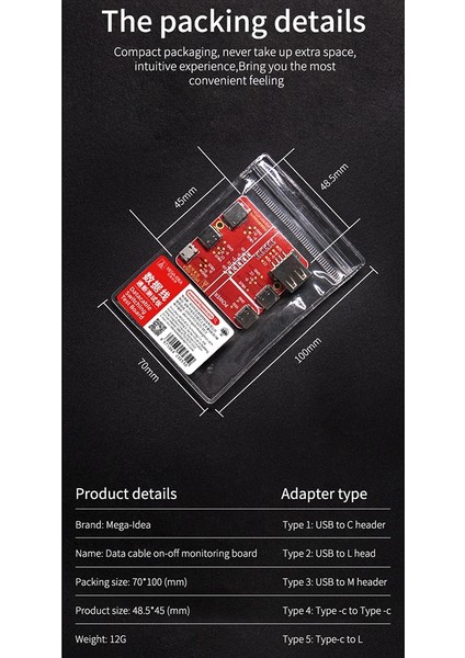 Type-C/android Hızlı Kablo Testi Için Veri Hattı Sürekliliği Algılama Kartı Armatürü Veri Esnek Süreklilik Algılama (Yurt Dışından) modelleri