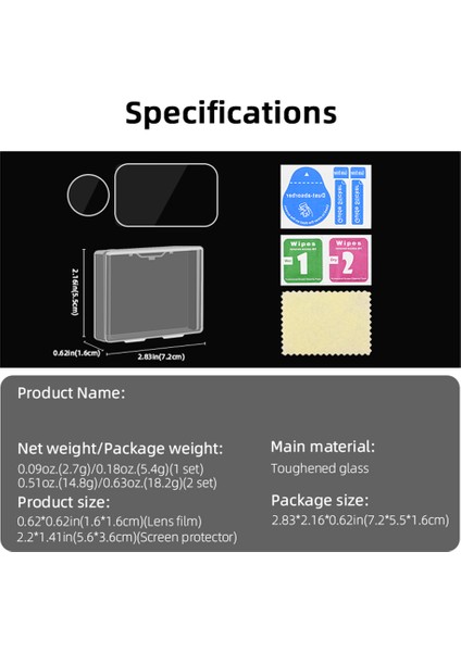 Lens Ekran Koruyucu Go 3 Lens Koruma Aksesuarları Için Ince ve Yüksek Şeffaflık Filmi (Yurt Dışından) modelleri