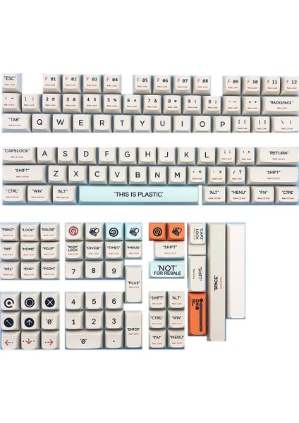 Pbt Tuş Başlığı 127 Anahtar Plastik Xda Profili Cherry Mx Anahtarı Için Kişiselleştirilmiş Mekanik Klavye 2/GK61 (Yurt Dışından)