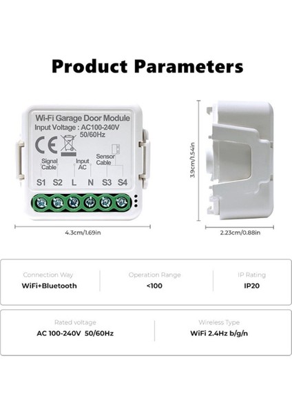 Tuya Akıllı Wifi Garaj Kapısı Açacağı Denetleyici Uygulaması Alexa Google Ev Asistanı Için Sesli Uzaktan Kumanda Çalışması (Yurt Dışından) modelleri