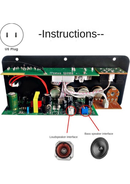 D50 35 W Subwoofer Güç Amplifikatör Kurulu Optik Ses ile 12V24V220V Bluetooth Ses Amplifikatör Kurulu Ses Abd Plug (Yurt Dışından)