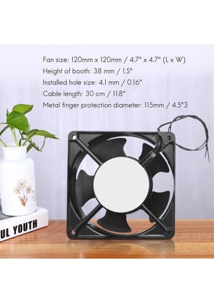 Ac 220-240V 0.14A 120MMX120MM Metal Bilgisayar Cpu Fanı Siyah (Yurt Dışından) fırsatları