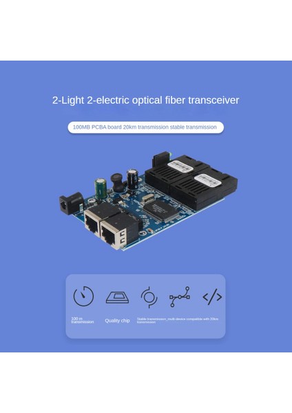 1 Adet Ethernet Fiber Anahtarı 2 RJ45 Utp 2 Sc Fiber Optik Ortam Dönüştürücü 2sc 2RJ45 Ethernet 10/100M Fiber Anahtarı (Yurt Dışından)