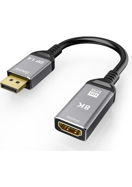 8k Displayport - Uyumlu Adaptör, Adaptörler Erkek - Dişi Desteği 8k 60HZ 4K 120HZ Ultra Çözünürlük (Yurt Dışından)