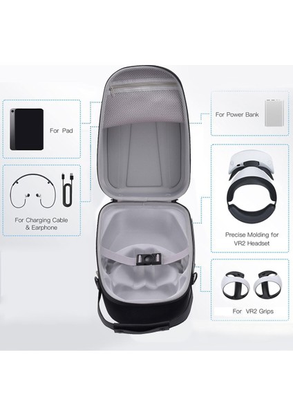 Ps Vr2 Vr Kulaklık Için Saklama Çantası Çanta Darbeye Dayanıklı Taşıma Çantası Su Geçirmez Koruyucu Kapak-Gri (Yurt Dışından) modelleri