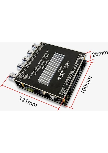 -TB22 Bluetooth5.1 Güç Amplifikatörü Kartı 2.1 Kanal 2X50W+100W Subwoofer TPA3116D2 Dijital Güç Amplifikatörü Modülü (Yurt Dışından)