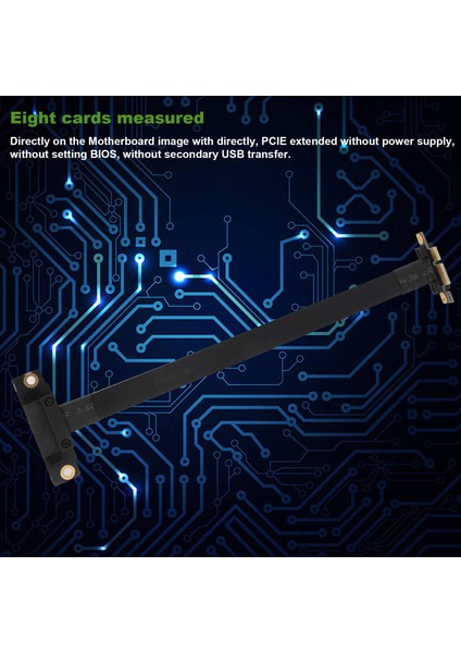Pcıe X1 Yükseltme Kablosu Çift 90 Derece Dik Açı Pcıe 3.0 X1 - X1 Uzatma Kablosu 8gbps Pcı Express 1x Yükseltme Kartı 20CM (Yurt Dışından)
