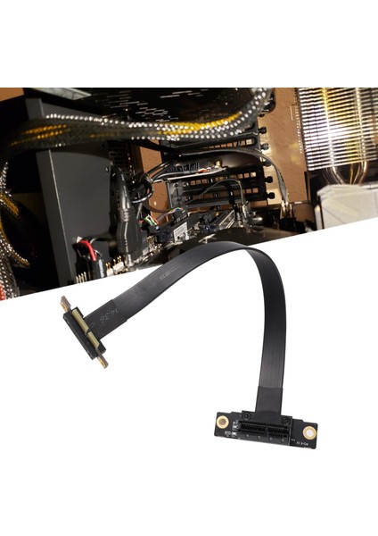 Pcıe X1 Yükseltme Kablosu Çift 90 Derece Dik Açı Pcıe 3.0 X1 - X1 Uzatma Kablosu 8gbps Pcı Express 1x Yükseltme Kartı 20CM (Yurt Dışından)