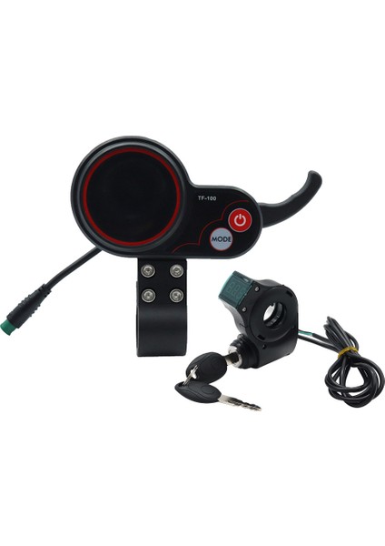 TF-100 Ekran Panosu 5pin + Kontak Kilidi Anahtarı Uzun Kablo Elektrikli Scooter Parçaları Için Scooter Hız Göstergesi (Yurt Dışından)