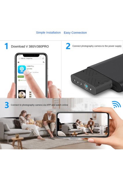 Wifi Mini Kamera Hd 1080P Ev Güvenlik Video Kamera Kablosuz USB Gece Görüş Hareket Algılama Kamera Ip Video Kaydedici (Yurt Dışından) modelleri