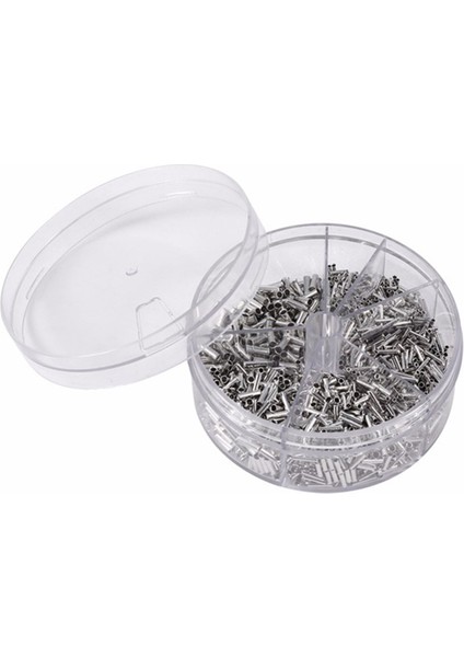 1900 Adet 0.5-2.5mm2 Izoleli Bakır Sıkma Kablosu Uç Terminal Kiti Seti (Yurt Dışından)